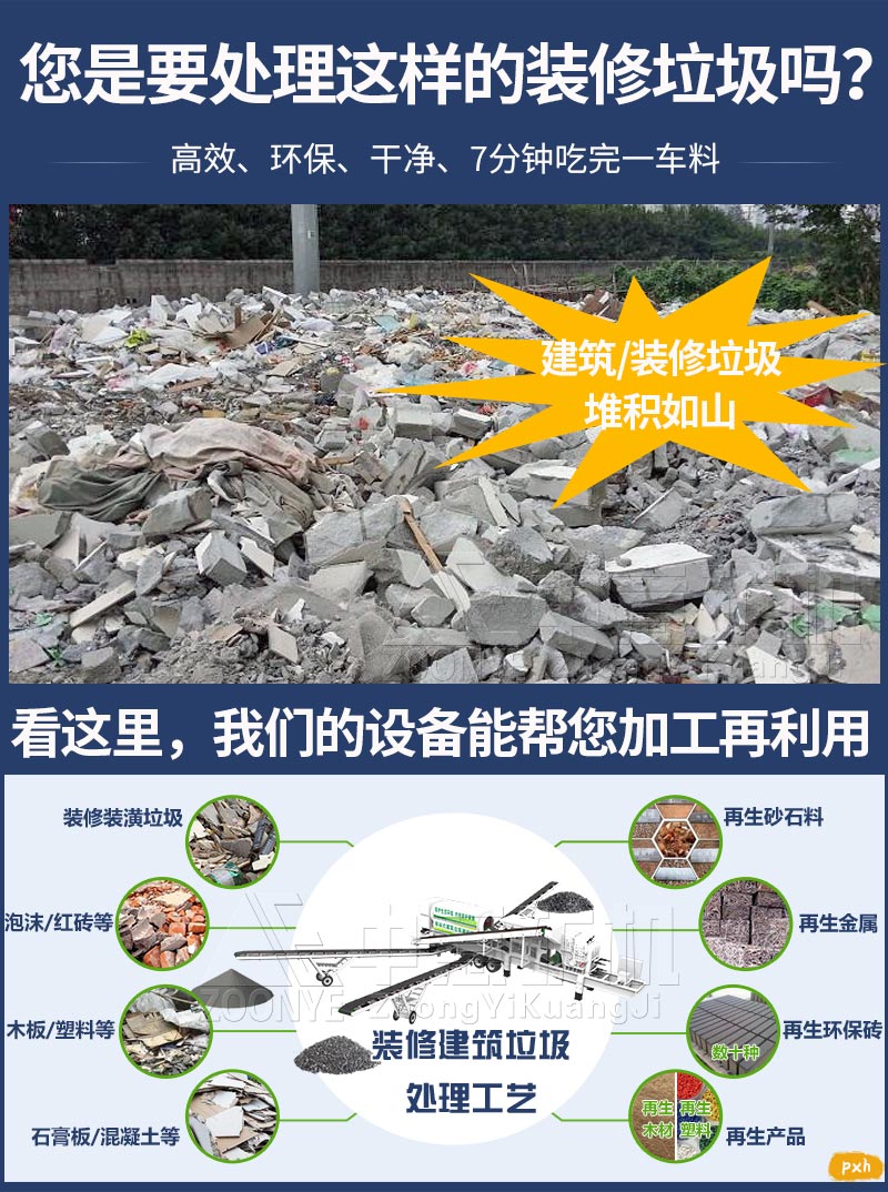 裝修垃圾可以實(shí)現(xiàn)分類(lèi)回收